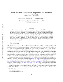 Near-Optimal Confidence Sequences for Bounded Random Variables