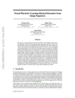 Neural Physicist: Learning Physical Dynamics from Image Sequences