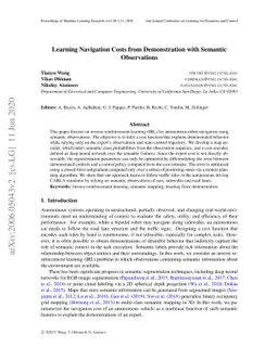 Learning Navigation Costs from Demonstration with Semantic Observations