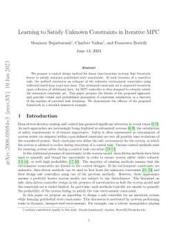 Learning to Satisfy Unknown Constraints in Iterative MPC