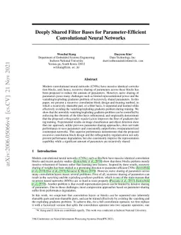Deeply Shared Filter Bases for Parameter-Efficient Convolutional Neural
  Networks