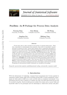 ProcData: An R Package for Process Data Analysis