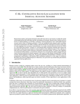 C-SL: Contrastive Sound Localization with Inertial-Acoustic Sensors