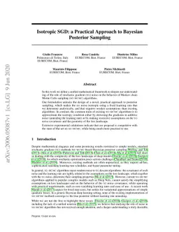 Isotropic SGD: a Practical Approach to Bayesian Posterior Sampling