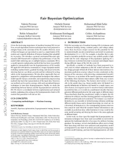 Fair Bayesian Optimization