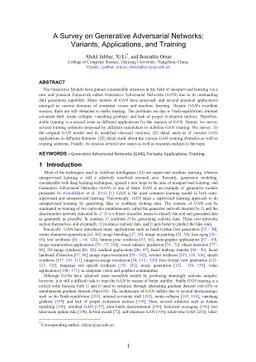 A Survey on Generative Adversarial Networks: Variants, Applications, and
  Training