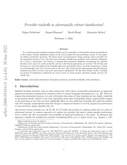 Provable tradeoffs in adversarially robust classification