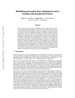 Rethinking preventing class-collapsing in metric learning with
  margin-based losses