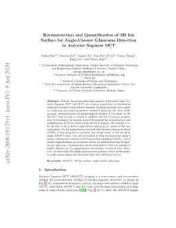 Reconstruction and Quantification of 3D Iris Surface for Angle-Closure
  Glaucoma Detection in Anterior Segment OCT
