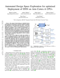 Automated Design Space Exploration for optimised Deployment of DNN on
  Arm Cortex-A CPUs