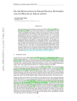 On the Bottleneck of Graph Neural Networks and its Practical
  Implications