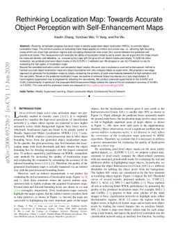 Rethinking Localization Map: Towards Accurate Object Perception with
  Self-Enhancement Maps