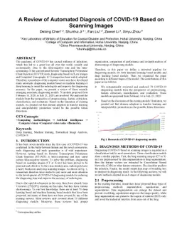 A Review of Automated Diagnosis of COVID-19 Based on Scanning Images