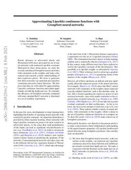 Approximating Lipschitz continuous functions with GroupSort neural
  networks