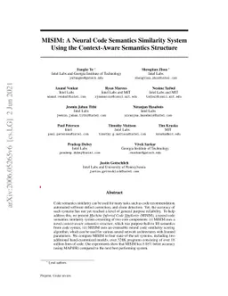 MISIM: A Neural Code Semantics Similarity System Using the Context-Aware
  Semantics Structure
