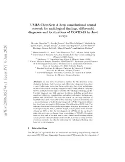 UMLS-ChestNet: A deep convolutional neural network for radiological
  findings, differential diagnoses and localizations of COVID-19 in chest
  x-rays