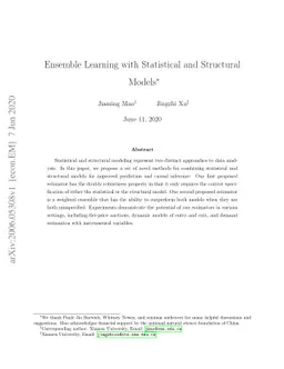 Ensemble Learning with Statistical and Structural Models