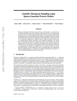 Scalable Thompson Sampling using Sparse Gaussian Process Models