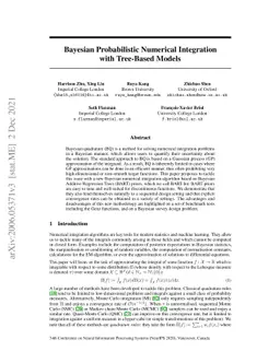 Bayesian Probabilistic Numerical Integration with Tree-Based Models