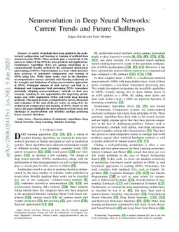 Neuroevolution in Deep Neural Networks: Current Trends and Future
  Challenges