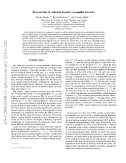 Deep learning of contagion dynamics on complex networks