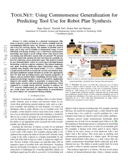 ToolNet: Using Commonsense Generalization for Predicting Tool Use for
  Robot Plan Synthesis