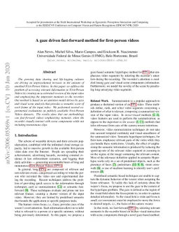 A gaze driven fast-forward method for first-person videos