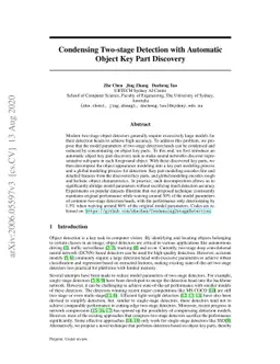 Condensing Two-stage Detection with Automatic Object Key Part Discovery