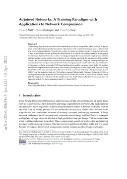 Adjoined Networks: A Training Paradigm with Applications to Network
  Compression