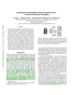 Exploring the Vulnerability of Deep Neural Networks: A Study of
  Parameter Corruption