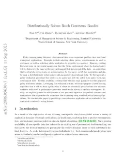 Distributionally Robust Batch Contextual Bandits