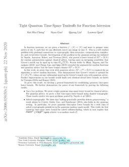 Tight Quantum Time-Space Tradeoffs for Function Inversion