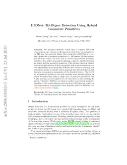 H3DNet: 3D Object Detection Using Hybrid Geometric Primitives