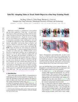 TubeTK: Adopting Tubes to Track Multi-Object in a One-Step Training
  Model