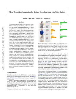 Meta Transition Adaptation for Robust Deep Learning with Noisy Labels