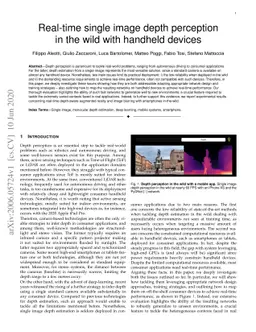 Real-time single image depth perception in the wild with handheld
  devices