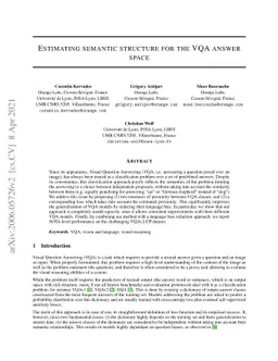 Estimating semantic structure for the VQA answer space
