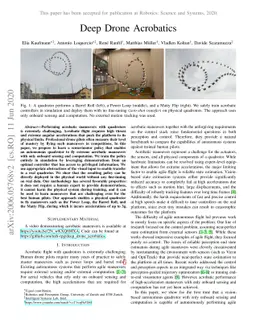 Deep Drone Acrobatics