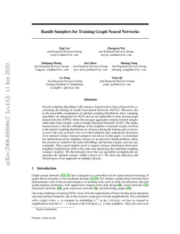 Bandit Samplers for Training Graph Neural Networks