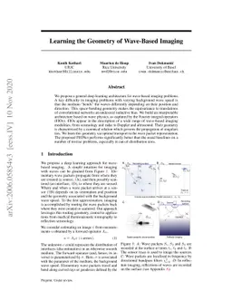 Learning the geometry of wave-based imaging