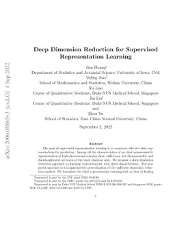 Deep Dimension Reduction for Supervised Representation Learning