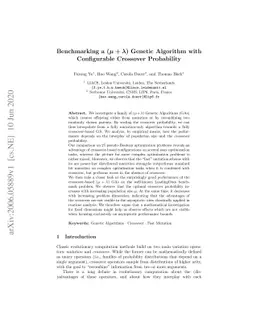 Benchmarking a $(μ+λ)$ Genetic Algorithm with Configurable
  Crossover Probability