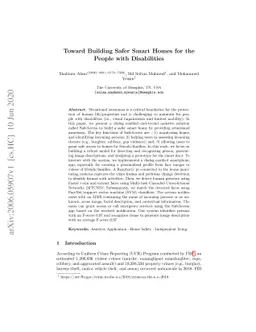 Toward Building Safer Smart Homes for the People with Disabilities