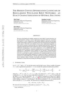 The Hidden Convex Optimization Landscape of Two-Layer ReLU Neural
  Networks: an Exact Characterization of the Optimal Solutions
