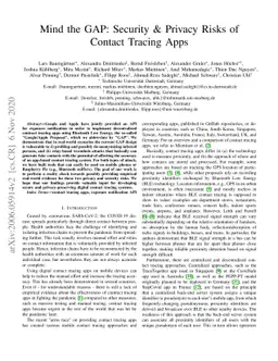 Mind the GAP: Security & Privacy Risks of Contact Tracing Apps