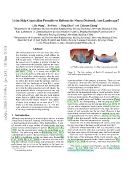 Is the Skip Connection Provable to Reform the Neural Network Loss
  Landscape?