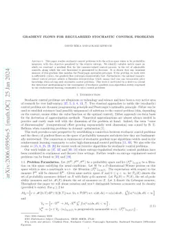 Gradient Flows for Regularized Stochastic Control Problems