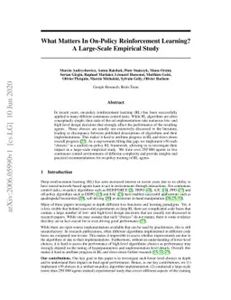 What Matters In On-Policy Reinforcement Learning? A Large-Scale
  Empirical Study