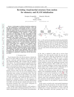 Revisiting visual-inertial structure from motion for odometry and SLAM
  initialization