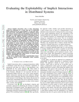 Evaluating the Exploitability of Implicit Interactions in Distributed
  Systems